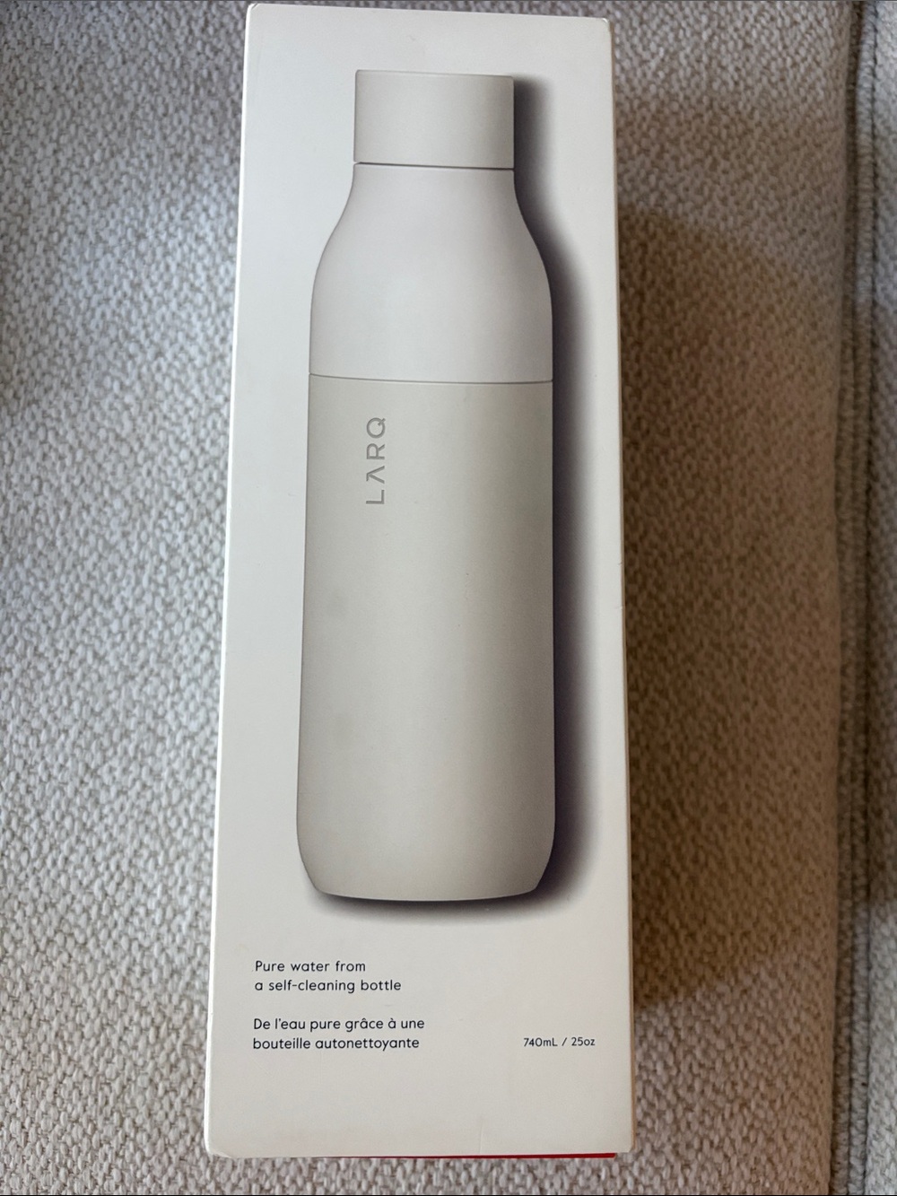 LARQ Self-Cleaning Water Bottle — Matte White 740ML NEW